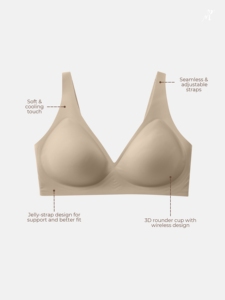 Women's Seamless Wireless Push Up Bra Soft Cooling Comfortable Support Bra Everyday Full Cup Bra BR901 - Product Image 4