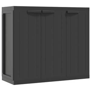 Armario de Almacenamiento Exterior Negro de 38.2"x14.6"x33.5" de PP para Cobertizos y Almacenamiento - Product Image 2