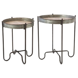 New Arrival Metal Cross Base Round Shaped Top Coffee <b>Table</b> Decorative Furniture Beside <b>Table</b> <b>for</b> Home Office Living Room - Product Image 5