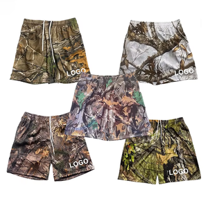 High Quality 100% Cotton 5 Inch Double Layer Custom Youth Men Solid Mesh Knitted Drawstring Basketball Shorts Waterproof - Product Image 3