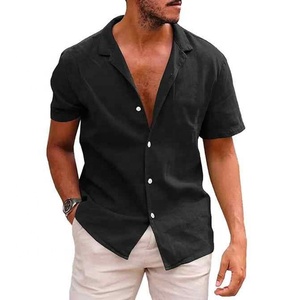 OEM Custom Men's Short Sleeve <b>Shirts</b> Casual Button Down <b>Shirts</b> Custom Logo <b>Shirts</b> for Men - Product Image 1