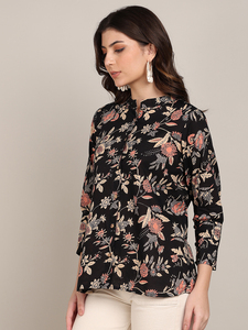 Camisa de Mujer de Corte Regular, Informal y para Oficina, Estilo Moderno Informal, Estampado Floral, Precio al por Mayor por Proveedor - Product Image 3