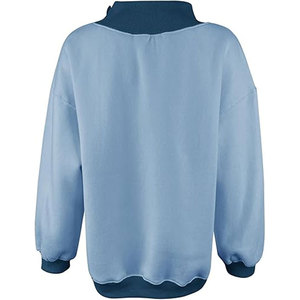 Women's Oversized Lined Cotton/Bamboo Fiber Breathable Waterproof Sweatshirts Fleece Pullover Tops Long Sleeve Loose Fashion - Product Image 4