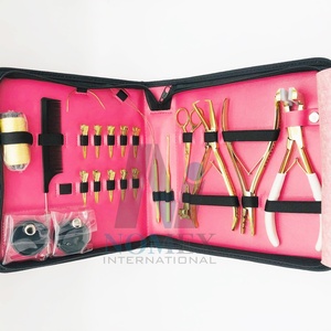Professional Nomex International Hair Extension Tools Kit Gold Surgical Grade Stainless Steel Clamp <b>Plier</b> Tape <b>Plier</b> 10 <b>Set</b> - Product Image 4