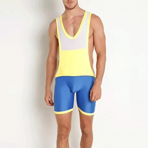 Trajes de Lucha Personalizados por Sublimación de Alta Calidad con Correa Ajustable para Hombres y Niñas, Blancos y Verdes, Transpirables, de Secado Rápido, de Poliéster - Product Image 4