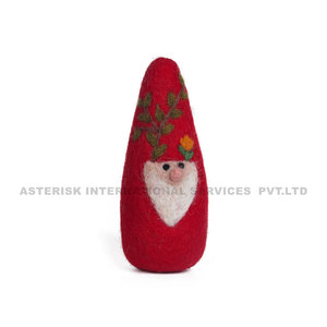 Adorable Gnome de jardin léger en feutre de laine Gnomes de Noël fabriqués au Népal Cadeau nordique fait main pour étagères de Noël Décor de cheminée Elfe - Product Image 1