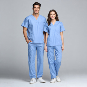 Hospital <b>Scrub</b> Suits & Uniforms Custom <b>Scrub</b> Set Knitted Breathable Comfortable Unisex - Product Image 4