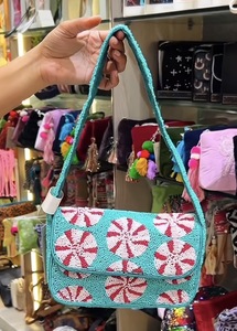 Bolso de hombro estilo bohemio con cuentas para mujer, hecho a mano, con cremallera, ideal para fiestas, compras o como bandolera. - Product Image 3