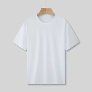 T-shirts pour hommes de haute qualité, en coton imprimé uni, col décontracté, manches courtes, respirants, en jersey - Product Image 3