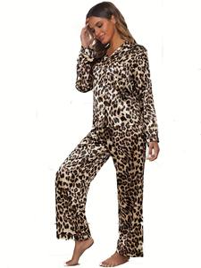 Conjunto de Pijama Elegante para Mujer, 100% Algodón, Cintura Elástica, Tela Transpirable, Logotipo Frontal, Ropa Casual para el Hogar, para Verano - Product Image 5