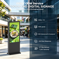 Affichage publicitaire sur pied avec partage WIFI et Bluetooth pour la publicité de rue, kiosque tactile, écran étanche IP66