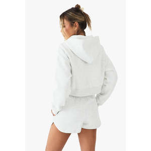 Sudadera con capucha y cremallera de poliéster y algodón, cálida, con bolsillos, para hombre, unisex, adulto, niño, lisa, para sublimación - Product Image 6