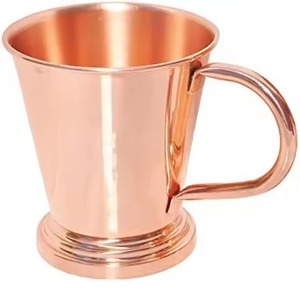 Stylish Bar <b>Copper</b> Mug Moscow Mule <b>Cup</b> Pure <b>Copper</b> Drinkware for Kitchen Restaurant - Product Image 1