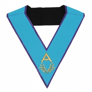 Insignia de Guardia Superior Memphis-Misram con Cuentas Bordadas, de Cuero de Lujo, Tamaño Personalizado, para Ceremonia de Logia Azul - Product Image 1