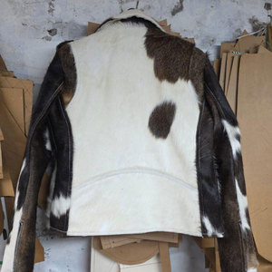 Custom Size Logo Cowhide Leather <b>Jackets</b> Outdoor Fashionable Men Hair On Leather <b>Jackets</b> Cowhide Leather <b>Jackets</b> - Product Image 2