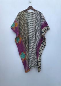 Vestido Kaftan Kantha de Algodón Indio Hecho a Mano, Estilo Boho, Holgado, para Playa, para Mujer - Product Image 5