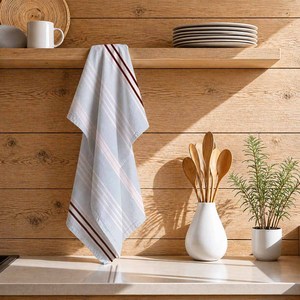 Toallas de Cocina de Algodón de Alta Calidad, Diseño a Rayas Premium, Secado Rápido, Fabricante Profesional, Toalla de Cocina para Uso en la Cocina - Product Image 1