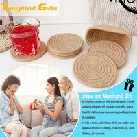 Sous-verres ronds en bambou, tapis résistants à la chaleur, style nordique pour tasses et mugs