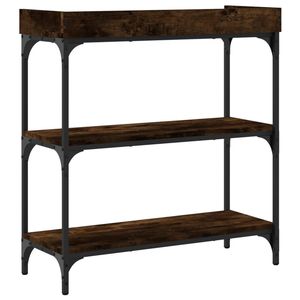Table console en métal de taille moyenne avec finition en chêne fumé, en bois d'ingénierie - Product Image 6