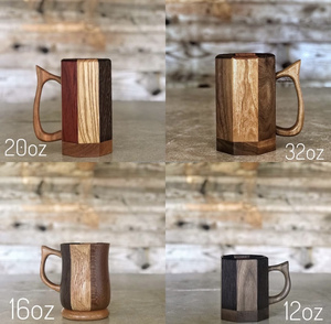 Wooden Coffee <b>Mug</b> Price in India Buy Handmade Solid Wooden Coffee Cup with Insulation Unique Design Made in India - Product Image 1