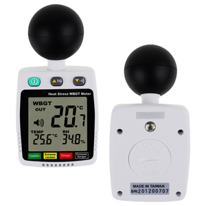 เครื่องวัดความเครียดจากความร้อน WBGT |   วัดค่าอากาศ, อุณหภูมิแบบแบล็คโกลบ และความชื้น พร้อมตัวบ่งชี้อันตรายจากความร้อนเพื่อความปลอดภัยในสถานที่ทำงาน (OEM) - Product Image 1