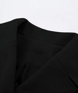 Abrigo Largo de Lana para Mujer, Diseño Elegante con Doble Botonadura, Detalle de Piel de Serpiente, Mangas Desmontables, Cálido y Resistente - Product Image 6