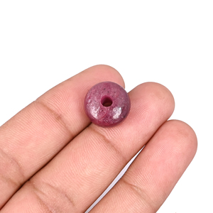 Cuentas de Corindón Rubí Natural Pulido, Cuentas Redondas de Piedras Preciosas para la Fabricación de Joyas - Product Image 5