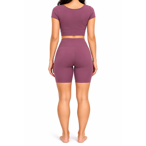 Custom Ladies Biker <b>Shorts</b> High Waist Yoga Gym Fitness Running <b>Cycling</b> Stretch Sportswear Wholesale OEM Service Factory Supplier - Product Image 2