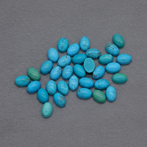 Listo para enviar: Cabujones de turquesa natural de 4x6 mm con matriz de telaraña negra, piedras sueltas a granel para diseño. - Product Image 2