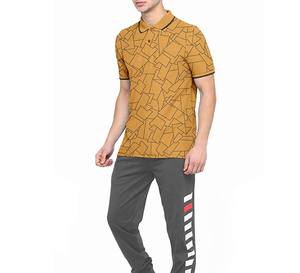 Camisa Casual de Seda/Algodón con Forro Polar, Personalizada con Marca, Tejida, de Manga Corta, Cuello Plegable, Cierre de 3 Botones, Bolsillo, Color Sólido, Secado Rápido - Product Image 5