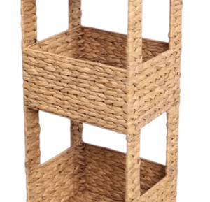 Creative Design Water Hyacinth Shelving Room <b>Storage</b> Organizer Durable Hand Crafted <b>Wicker</b> Plant Stand Home <b>Unit</b> - Product Image 4