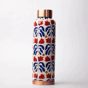 Matte Finish Copper <b>Bottle</b> Minimalist Drinkware Modern Hydration <b>Flask</b> Sleek Beverage Container Office Travel Premium - Product Image 2