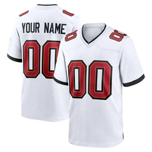 Maillot de football américain 100% polyester à séchage rapide, personnalisé avec le nom et le numéro de l'équipe, de haute qualité, pour hommes et jeunes, maillots de fans de football américain - Product Image 4