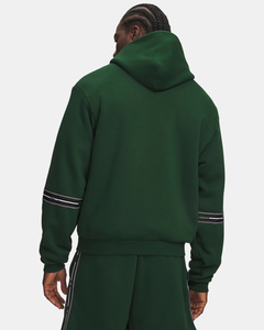 Sudadera con Capucha Verde Oscuro, Cierre de Cremallera, Corte Regular, Hombros Caídos, Felpa Francesa, 100% Algodón, Transpirable, Bordada, para Hombre, Color Sólido - Product Image 5