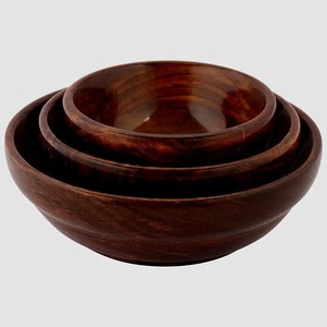 Juego de Tazones para Ensalada de Madera de Acacia Natural, Hechos a Mano, Ecológicos, Diseño Zen Asiático, Tazón para Servir en Fiestas, Vajilla para Cocina y Comedor - Product Image 2