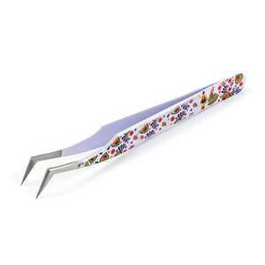 Pinces de beauté pour extensions de cils, poignée souple, acier inoxydable, durables, antistatiques, pointe fine, applicateurs de cils, logo personnalisé - Product Image 5