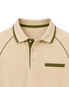 Camiseta Polo Personalizada para Hombre, Color Beige Oliva, Estilo Casual, Manga Corta, Transpirable, Mezcla de Algodón, para Golf, Verano - Product Image 5
