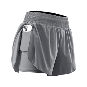 Shorts de sport tendance pour femmes, tissu respirant et doux, pour la course et l'entraînement - Product Image 1