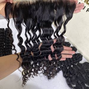 Extension de trame de cheveux naturels brésiliens, en vison ondulé, non traité, Deep Curly, cheveux vierges crus, prix d'usine Direct - Product Image 3