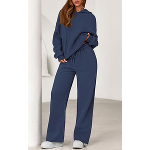 ชุดเซ็ตเสื้อฮู้ดและกางเกงจ็อกเกอร์ทรงหลวมสำหรับผู้หญิง - Product Image 6