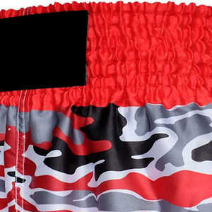 กางเกงมวยไทยลายพรางสีแดงเทา น้ำหนักเบา สำหรับฝึกซ้อมมวยไทย - Product Image 4