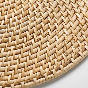 Braided Edge Rattan Placemat Round Woven Table Mat Thick Rope Border Coaster Wicker Charger Plates For Dining Table Room Decorat - Product Image 5