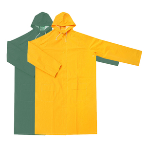 Impermeable con Capucha Amarillo Brillante, Manga Larga con Bolsillos, Unisex, Ropa de Exterior para Adultos - Product Image 3
