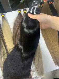 Extensions de cheveux en trame de 100g, prix de gros, toutes les couleurs, longueur de 60 cm, mèches de cheveux humains vietnamiens par des fournisseurs vietnamiens - Product Image 4