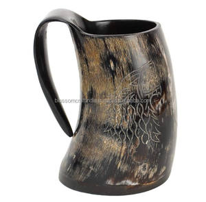Rustic Buffalo Horn <b>Mug</b> Handcrafted Unique Design Natural Polished Surface Durable Material Dining Table Decoration Item - Product Image 6