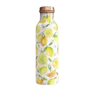 Bouteille d'eau en cuivre imprimée d'oiseaux tropicaux et de feuilles de jungle, motif toucan coloré, gourde de sport réutilisable – Vente en gros - Product Image 6