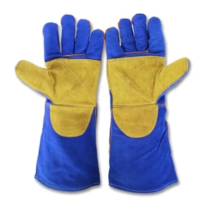 Gants de sécurité en cuir de vachette renforcé pour travaux lourds, résistants aux flammes, à la chaleur et aux étincelles, pour les barbecues et les soudeurs - Product Image 5