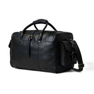 BOLSO DE MANO DE PIEL VINTAGE CON INMENSA CAPACIDAD Y CON PIEL CEROSO DE VACA BOLSILLOS LATERALES GRANDES Y CORREA PARA EL HOMBRO - Product Image 1