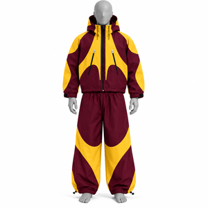 Conjunto Deportivo de Nylon Ligero y Resistente al Viento, Talla Grande, Unisex, Chaqueta con Cremallera y Pantalones, 2 Piezas - Product Image 1