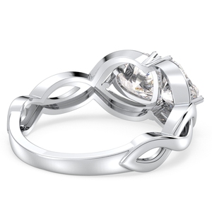 Bague de fiançailles en forme de cœur REYES, nouvelle création, en argent sterling 925, moissanite certifiée GRA, bijoux fins pour femmes, très demandée. - Product Image 4